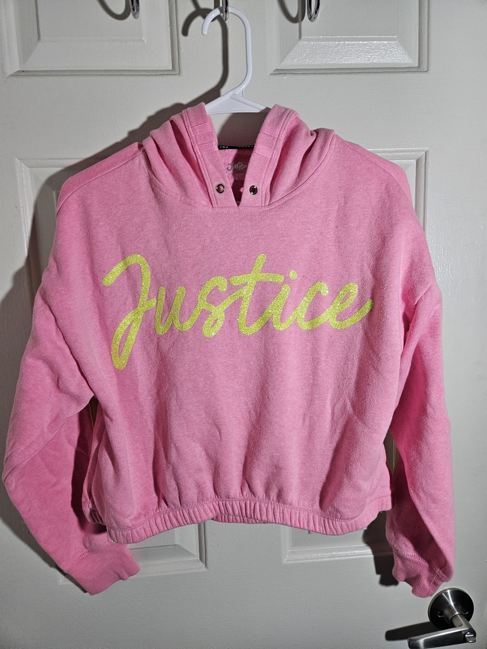 Justice Pink Hoodie Sweatshirt - Girls' Pink Hooded Sweater